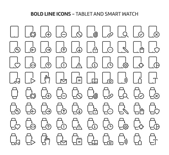 Bold Line Icons in Text Message Icons - product preview 105