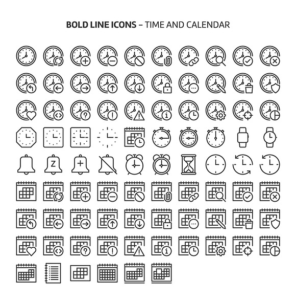 Bold Line Icons in Text Message Icons - product preview 117