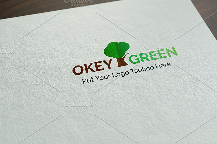 Okey Green Logo Template