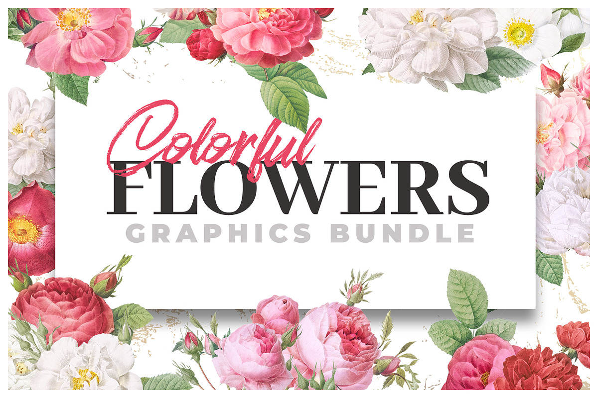 Colorful Flowers - Grapics Bundle in Objects - product preview 8