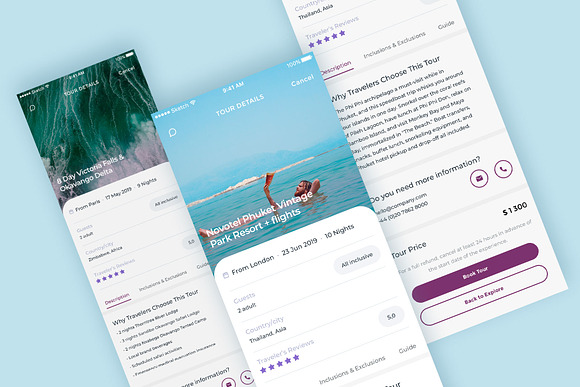 Travel App Template Sketch in App Templates - product preview 4