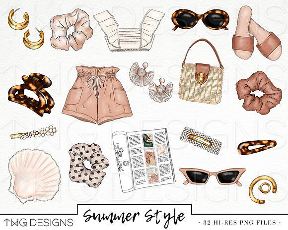 Trendy Fashion Girl Clip Art Bundle in Illustrations - product preview 1