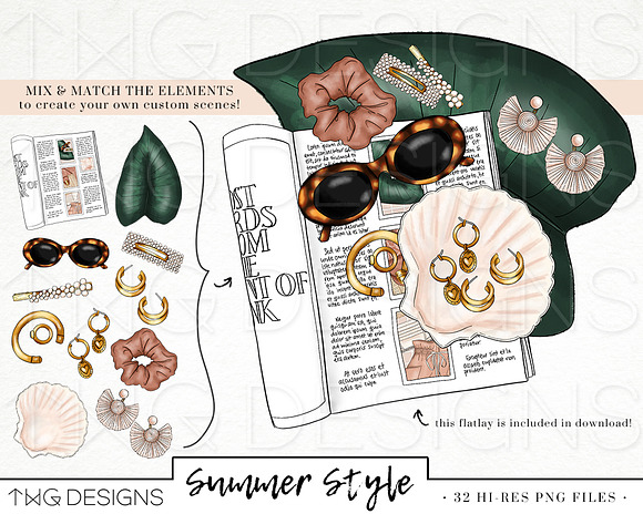 Trendy Fashion Girl Clip Art Bundle in Illustrations - product preview 4