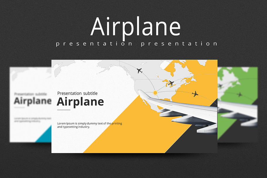 Airplane in Presentation Templates - product preview 8