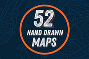 52 Hand Drawn Maps Set