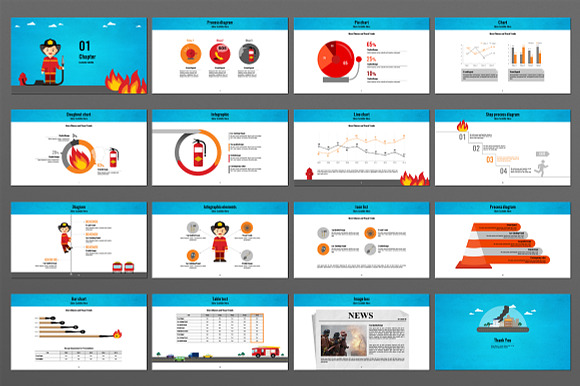 Firefighter in PowerPoint Templates - product preview 1