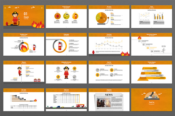 Firefighter in PowerPoint Templates - product preview 3