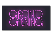 Grand opening vector banner