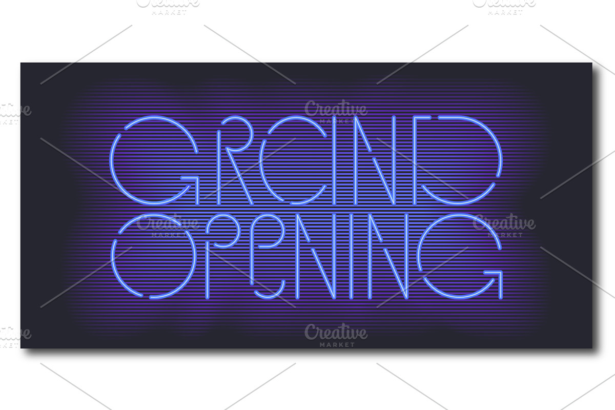 Grand opening vector banner in Illustrations - product preview 8