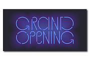 Grand opening vector banner