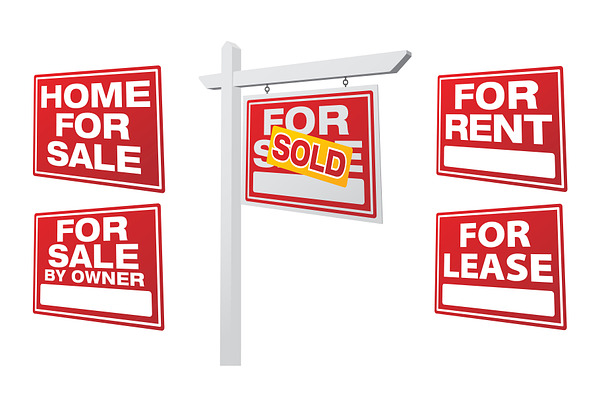 Right Facing Vector Real Estate Sign