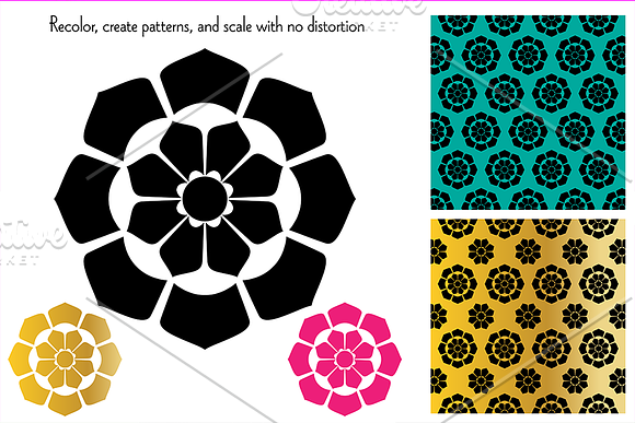 Flower Shapes in Flower Icons - product preview 3