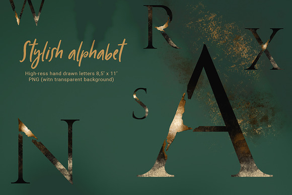 Luxury Graphic Set and Alphabet in Illustrations - product preview 1