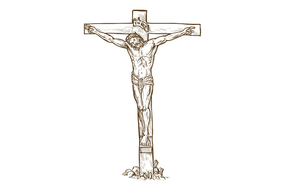 Jesus Christ hanging on the cross