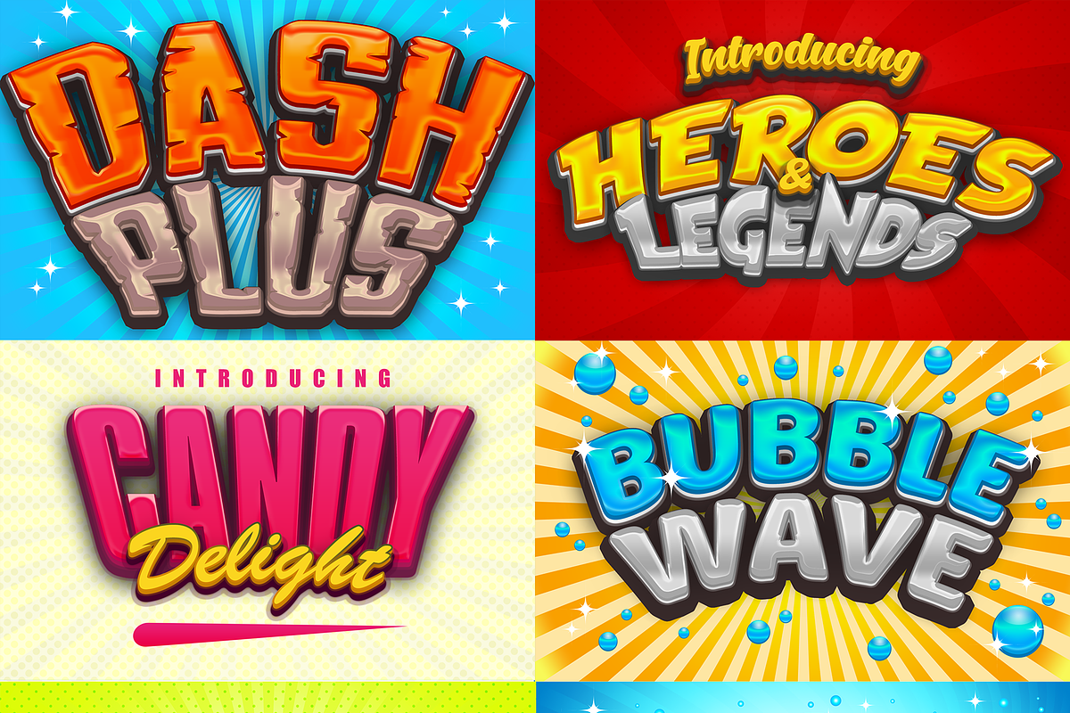 Game Logo Text Effect Styles Bundle in Photoshop Layer Styles - product preview 8