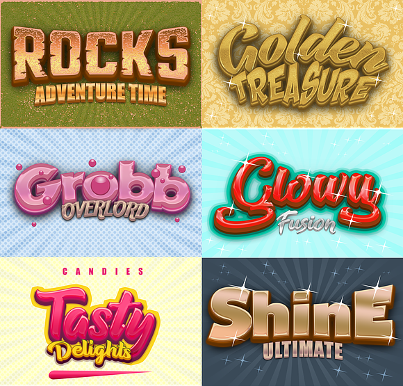 Game Logo Text Effect Styles Bundle in Photoshop Layer Styles - product preview 2