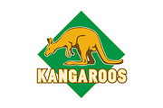 kangaroo sports mascot shield