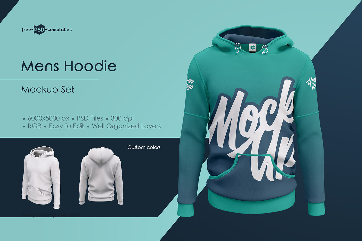 Download Mens Hoodie MockUp Set | Creative Product Mockups ...