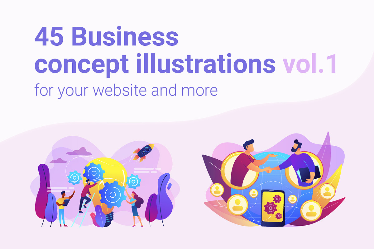Business concept illustrations vol.1 in UI Kits and Libraries - product preview 8