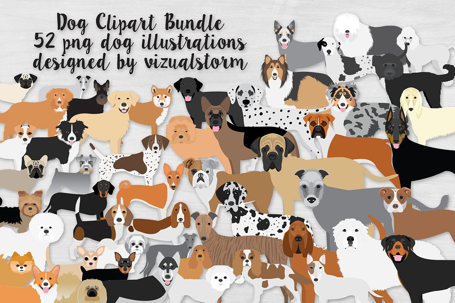Dog Breed Clipart Bundle - Revised!