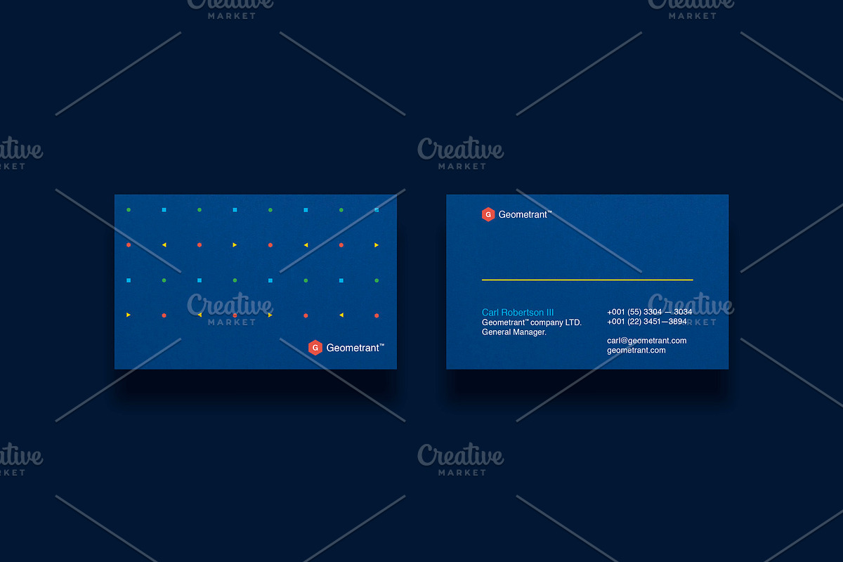 Business cards template: Geometrant in Business Card Templates - product preview 8