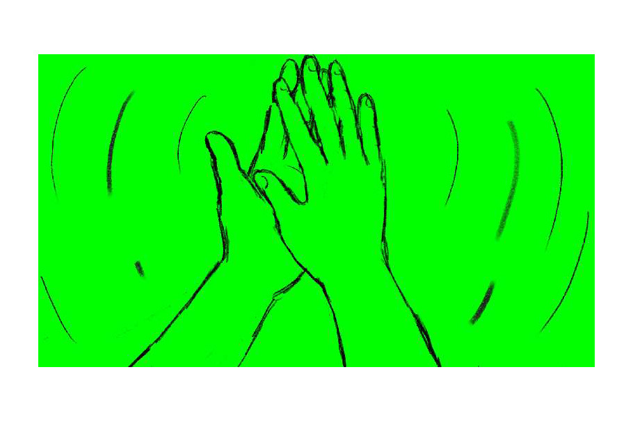 Animation High Five Hand Gesture