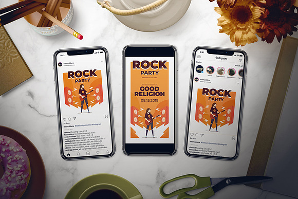 Rock Party Flyer Set in Flyer Templates - product preview 1