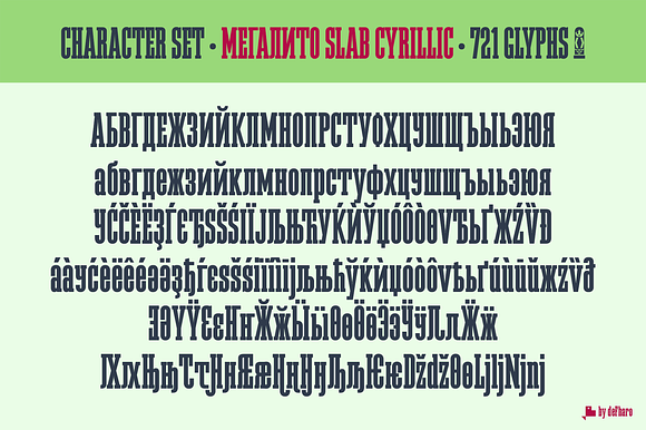 Megalito Slab Cyrillic in Non Western Fonts - product preview 4