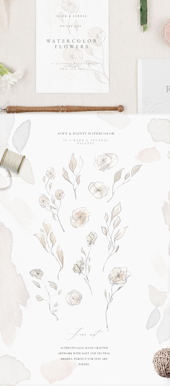 Modern Minimalist Floral Sketches in Illustrations - product preview 3