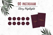 Burgundy Instagram Story Highlights