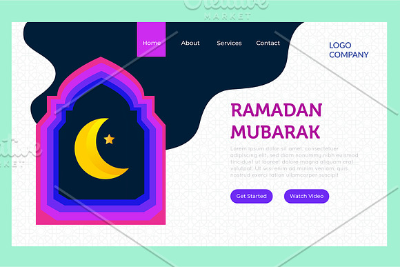 Landing Page Ramadan Mubarak in Landing Page Templates - product preview 1