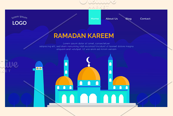 Landing Page Ramadan kareem in Landing Page Templates - product preview 1