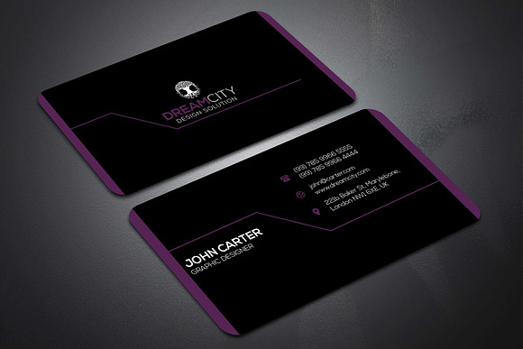 Dark Business Card in Business Card Templates - product preview 1
