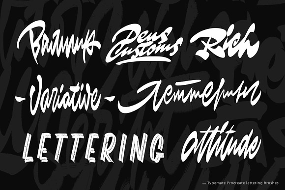 Procreate lettering brushes in Photoshop Brushes - product preview 4