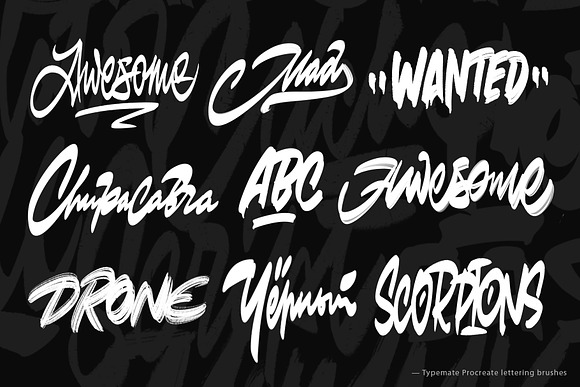 Procreate lettering brushes in Photoshop Brushes - product preview 5