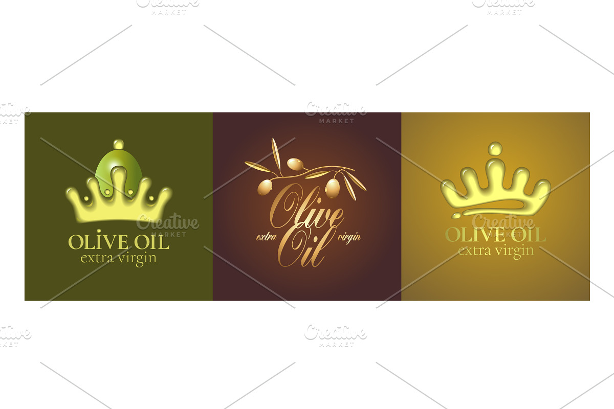 Olive oil vector logo set in Logo Templates - product preview 8