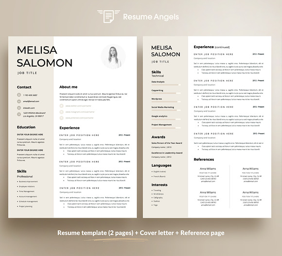 Resume Template 1, 2 page | Rome in Resume Templates - product preview 4