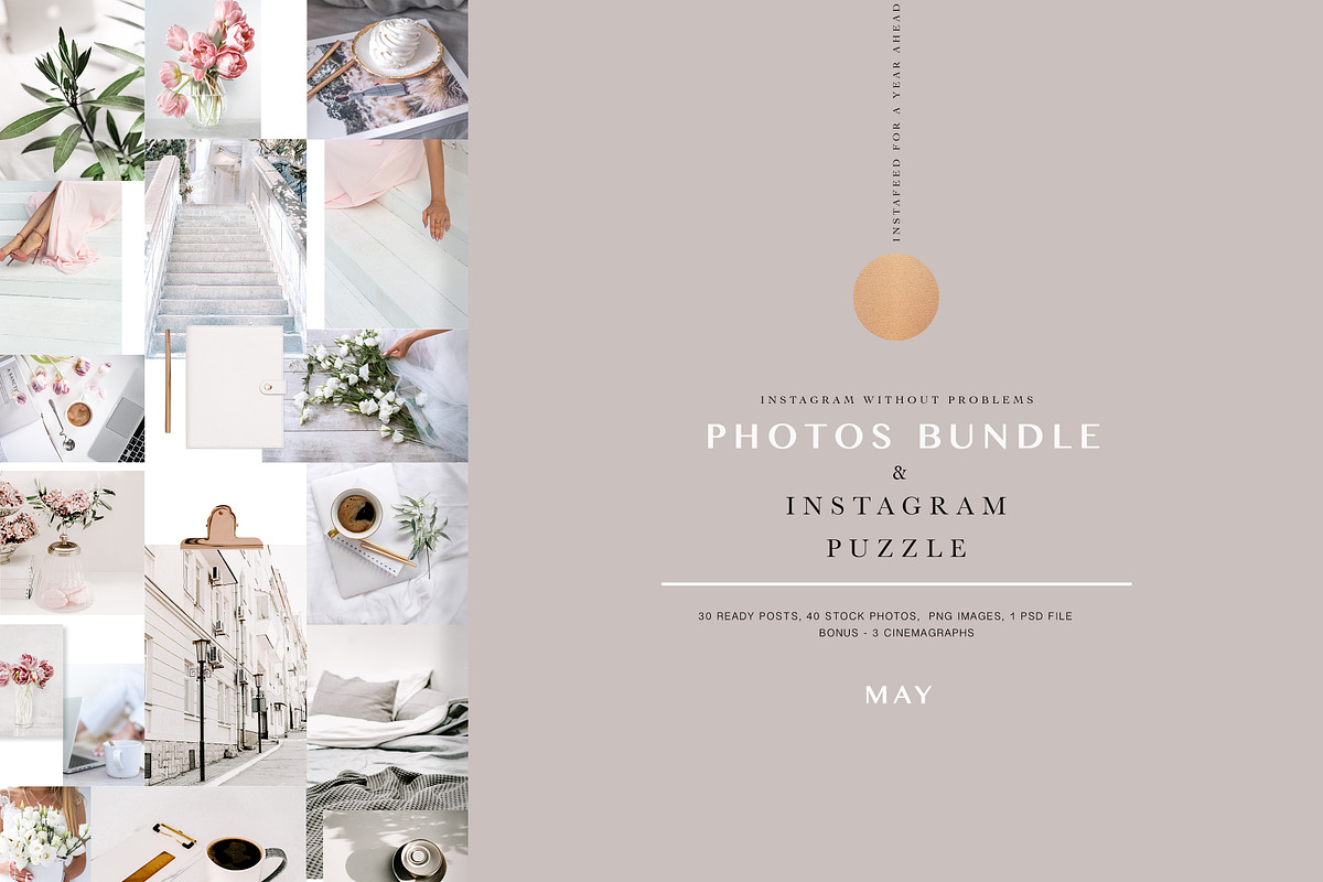 PHOTOS & PUZZLE. MAY. in Instagram Templates - product preview 8