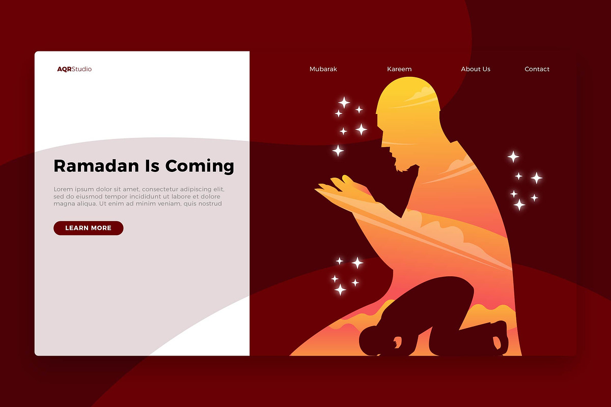 Ramadan Prayers- Banner&Landing Page in Web Elements - product preview 8