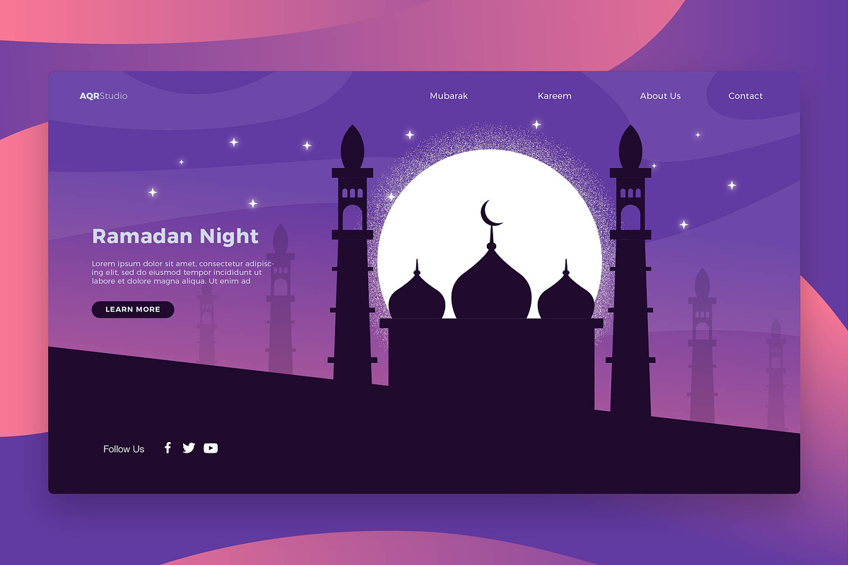 Ramadan Night -Banner & Landing Page in Web Elements - product preview 8