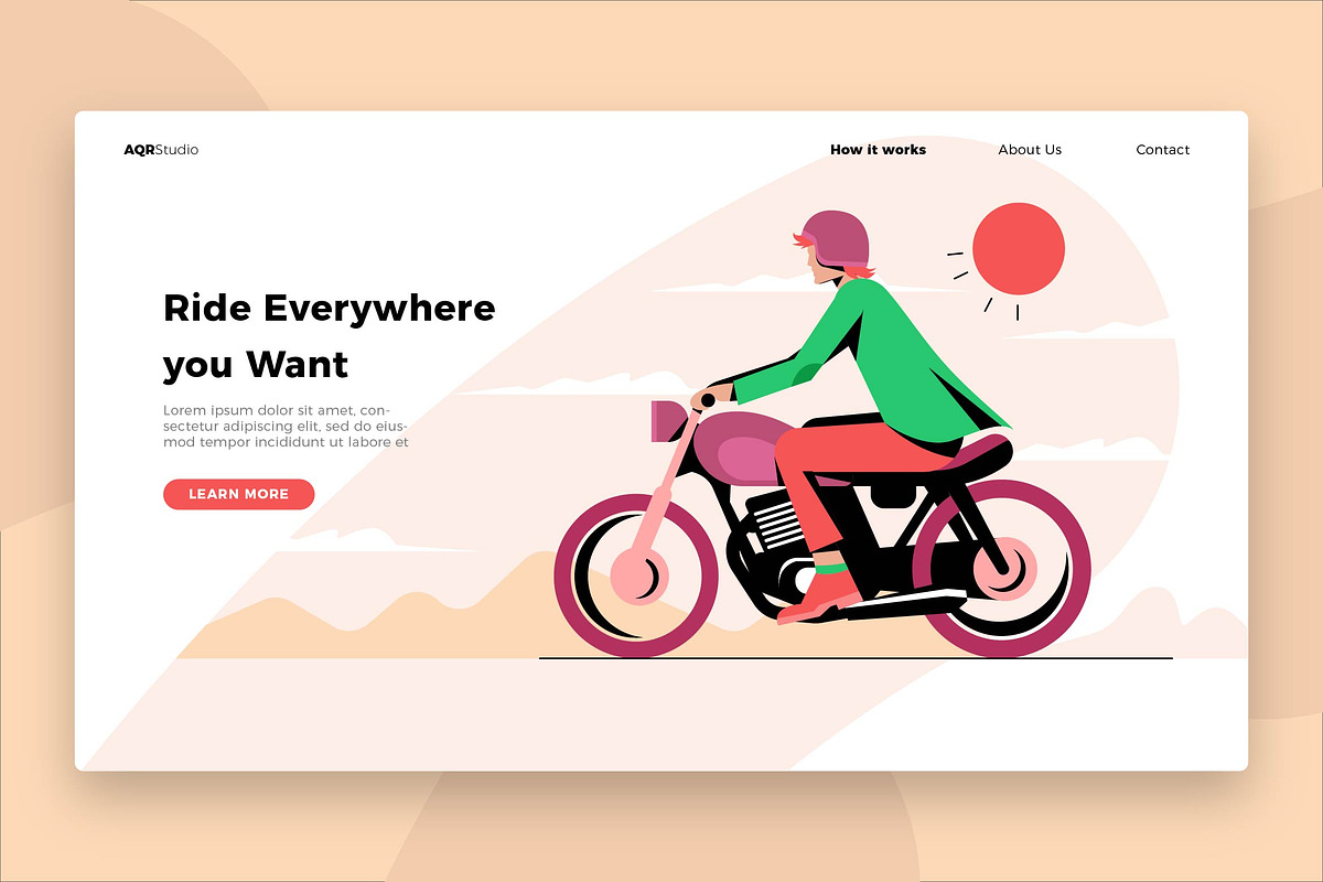 Lone Rider - Banner & Landing Page in Web Elements - product preview 8