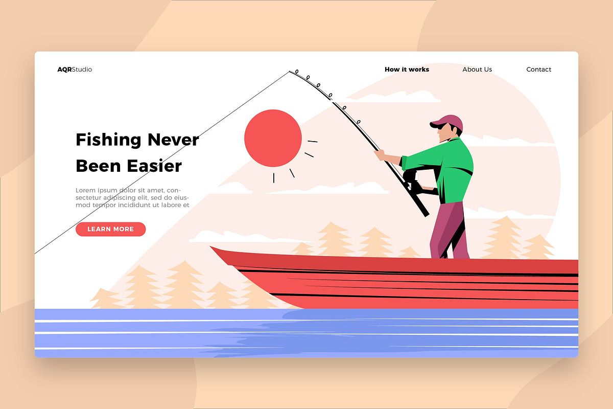 Easy Fishing - Banner & Landing Page in Web Elements - product preview 8