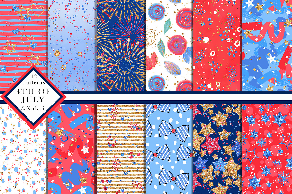 4th of July Seamless Patterns in Patterns - product preview 8