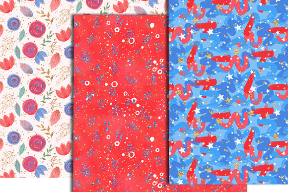 4th of July Seamless Patterns in Patterns - product preview 2