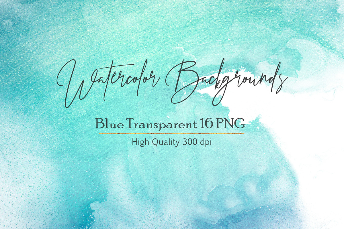 Blue Watercolor PNG Backgrounds in Textures - product preview 8