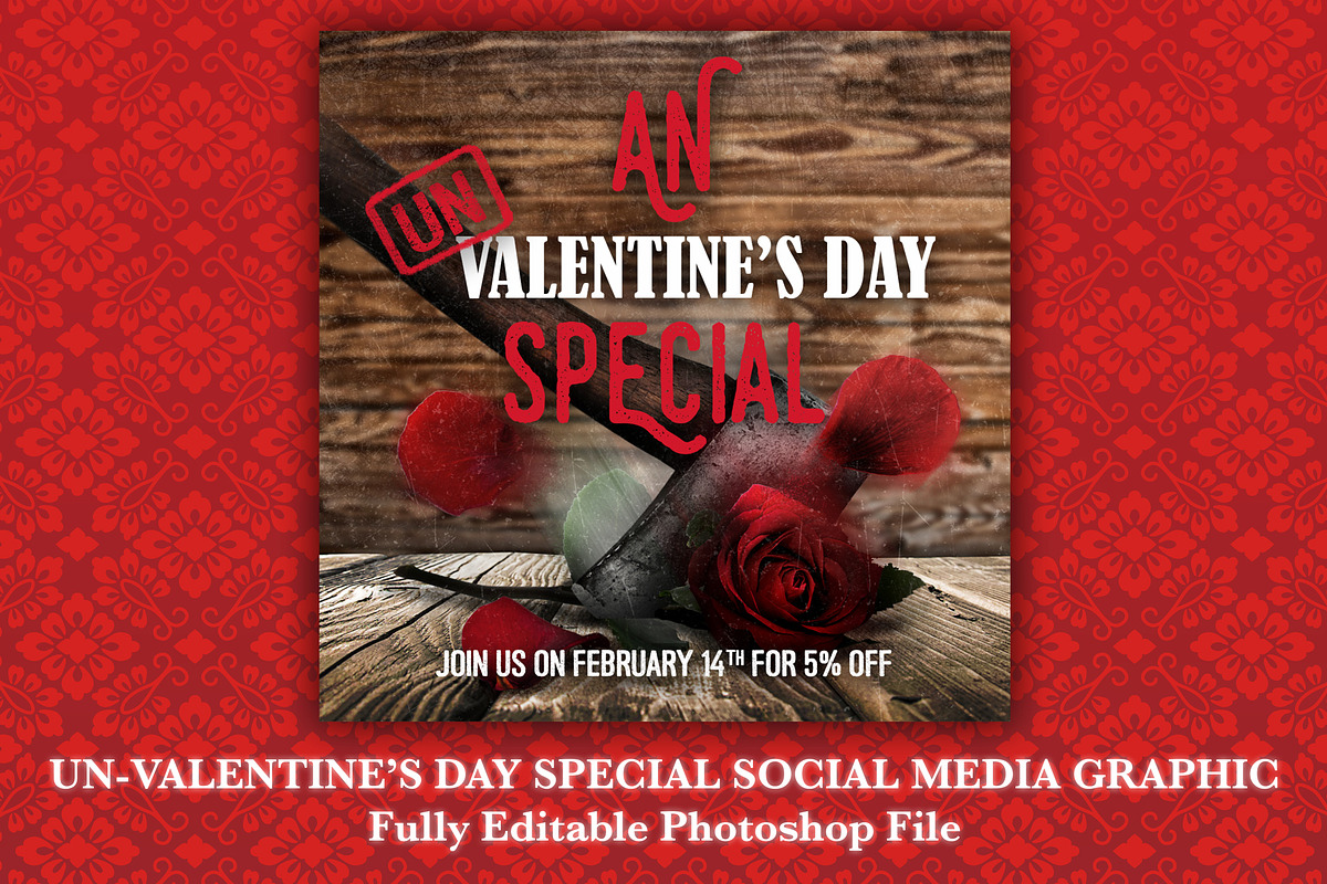 UnValentine's Day Social Media Promo in Web Elements - product preview 8