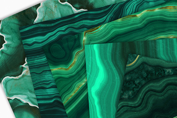 10 Malachite & Gold Mineral Textures in Textures - product preview 3