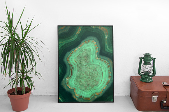 10 Malachite & Gold Mineral Textures in Textures - product preview 5