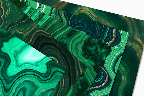 10 Malachite & Gold Mineral Textures in Textures - product preview 7