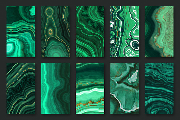 10 Malachite & Gold Mineral Textures in Textures - product preview 15